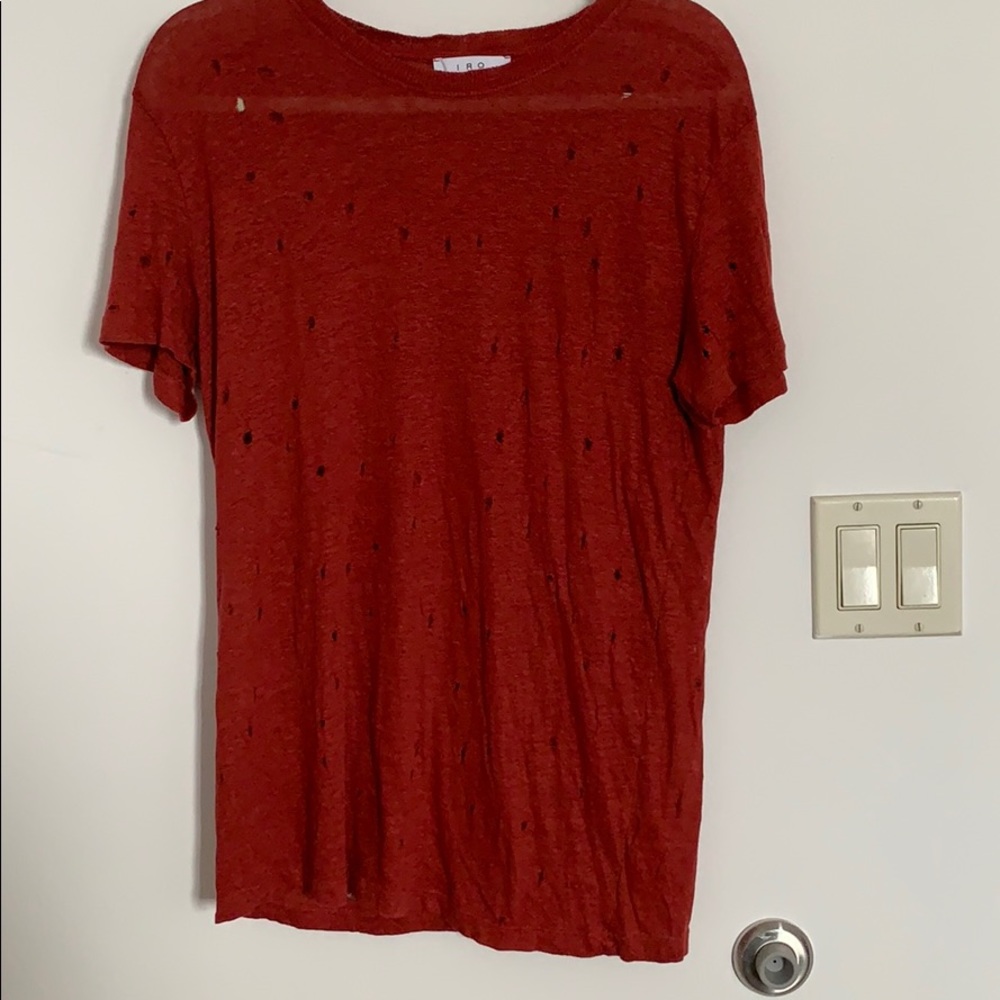 IRO distressed linen tee